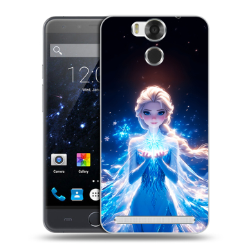 Пластиковый чехол на Ulefone Power с принтом Холодное сердце Frozen