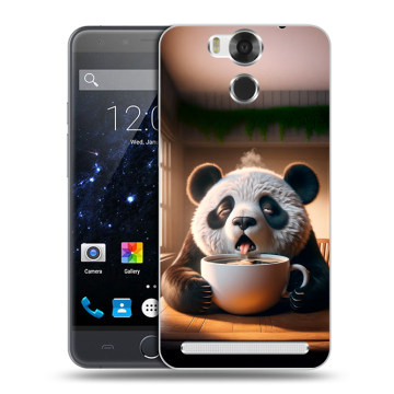 Пластиковый чехол на Ulefone Power с принтом смешная панда