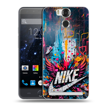 Пластиковый чехол на Ulefone Power с принтом Nike Найк