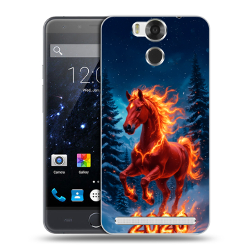 Пластиковый чехол на Ulefone Power с принтом Новый год коня Пластиковый чехол на Ulefone Power с принтом Новый год коня