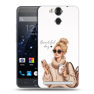 Пластиковый чехол на Ulefone Power с принтом женский