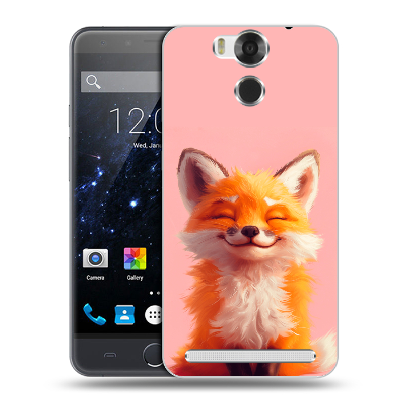 Пластиковый чехол на Ulefone Power с принтом милая лиса Пластиковый чехол на Ulefone Power с принтом милая лиса