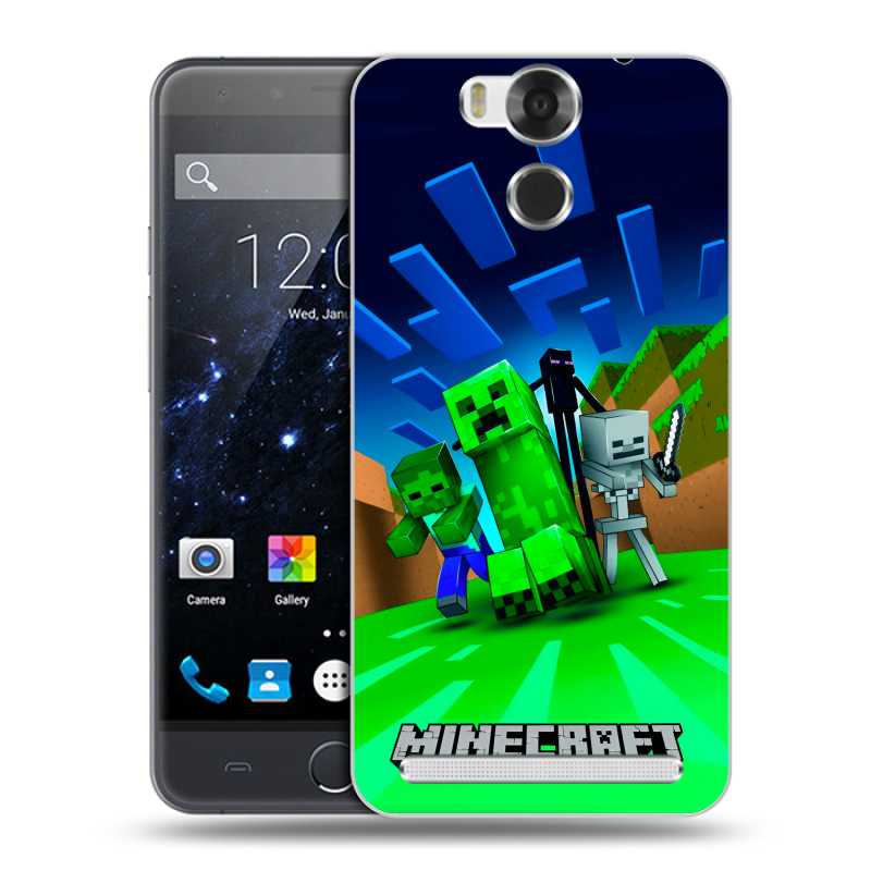 Пластиковый чехол на Ulefone Power с принтом Майнкрафт Пластиковый чехол на Ulefone Power с принтом Майнкрафт