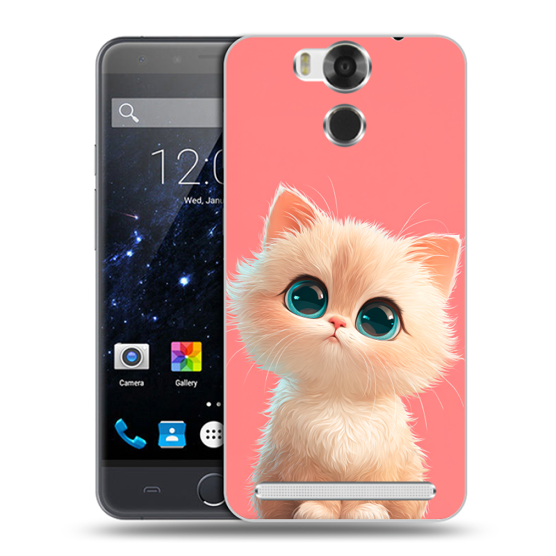 Пластиковый чехол на Ulefone Power с принтом Розовый котенок Пластиковый чехол на Ulefone Power с принтом Розовый котенок