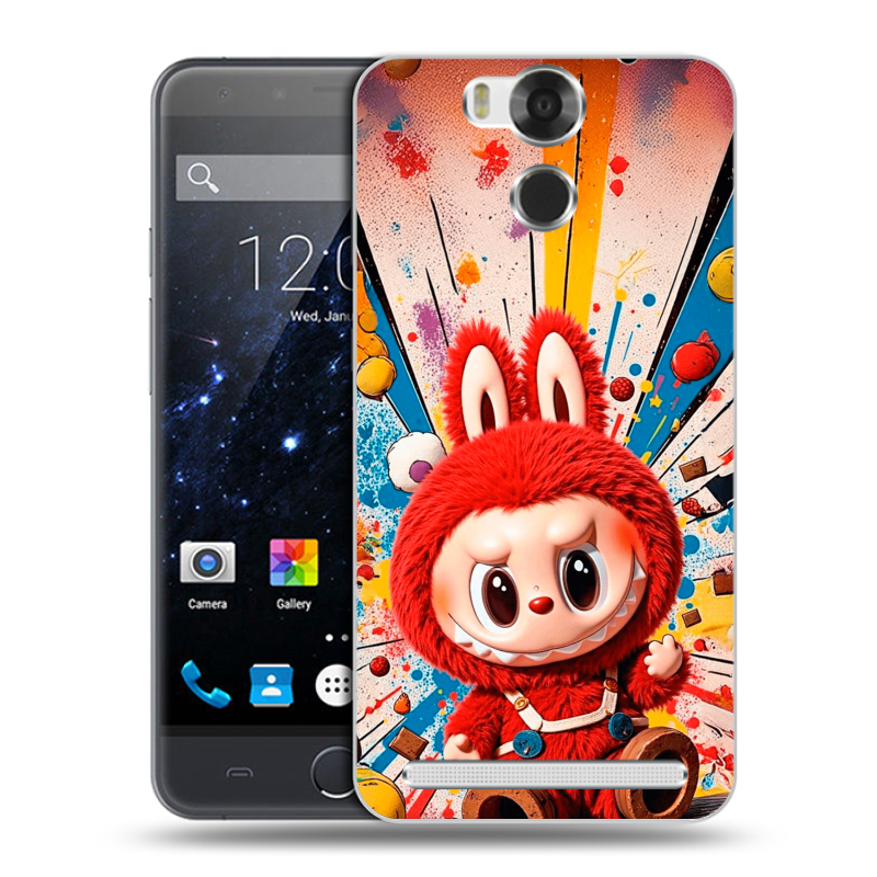 Пластиковый чехол на Ulefone Power с принтом Labubu Лабубу Пластиковый чехол на Ulefone Power с принтом Labubu Лабубу