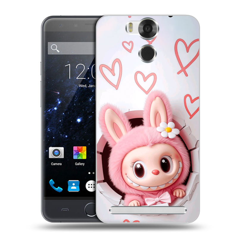 Пластиковый чехол на Ulefone Power с принтом Labubu Лабубу Пластиковый чехол на Ulefone Power с принтом Labubu Лабубу