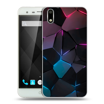 Пластиковый чехол на Ulefone Paris с принтом Геометрия неона