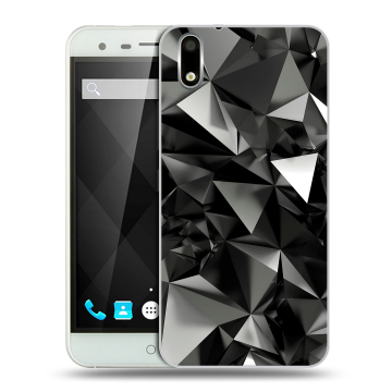Пластиковый чехол на Ulefone Paris с принтом Черные кристаллы