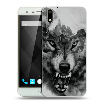 Пластиковый чехол на Ulefone Paris с принтом Волк
