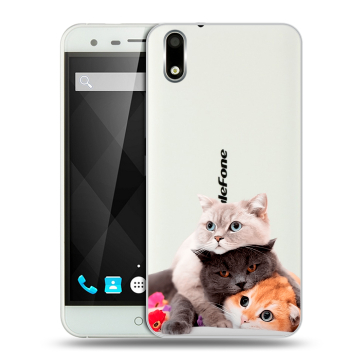 Пластиковый чехол на Ulefone Paris с принтом Кошки