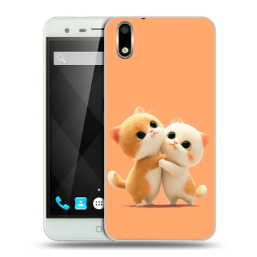 Пластиковый чехол на Ulefone Paris с принтом Милые котики