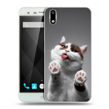 Пластиковый чехол на Ulefone Paris с принтом Коты