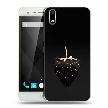 Пластиковый чехол на Ulefone Paris с принтом Черная клубника