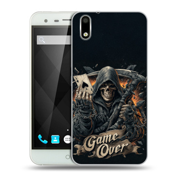 Пластиковый чехол на Ulefone Paris с принтом Скелет карты