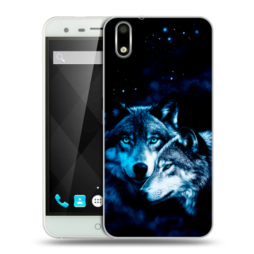 Пластиковый чехол на Ulefone Paris с принтом Волки