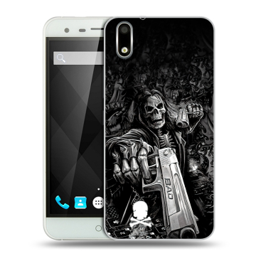 Пластиковый чехол на Ulefone Paris с принтом Скелет