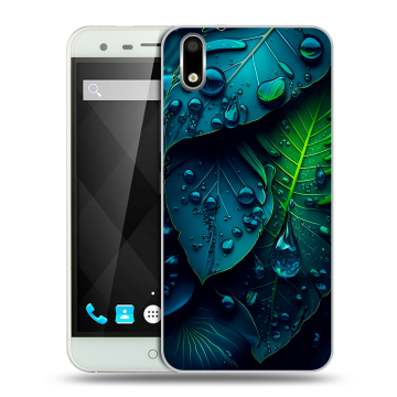 Пластиковый чехол на Ulefone Paris с принтом Листья