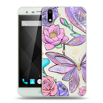 Пластиковый чехол на Ulefone Paris с принтом Бабочки и цветы Пластиковый чехол на Ulefone Paris с принтом Бабочки и цветы