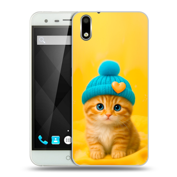Пластиковый чехол на Ulefone Paris с принтом Котенок в шапке Пластиковый чехол на Ulefone Paris с принтом Котенок в шапке