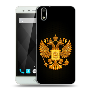 Пластиковый чехол на Ulefone Paris с принтом Герб России желтый Пластиковый чехол на Ulefone Paris с принтом Герб России желтый