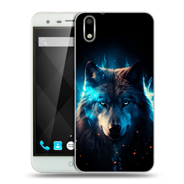 Пластиковый чехол на Ulefone Paris с принтом Волк ночной Пластиковый чехол на Ulefone Paris с принтом Волк ночной