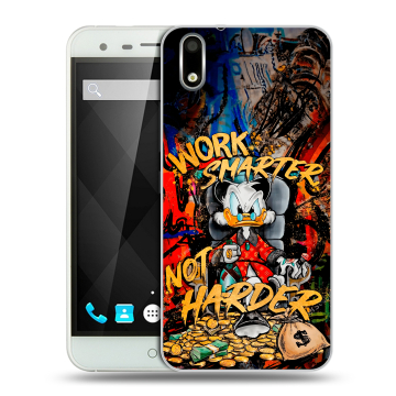 Пластиковый чехол на Ulefone Paris с принтом Дональд Дак Деньги Пластиковый чехол на Ulefone Paris с принтом Дональд Дак Деньги
