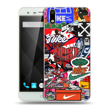 Пластиковый чехол на Ulefone Paris с принтом Найк Nike яркий Пластиковый чехол на Ulefone Paris с принтом Найк Nike яркий