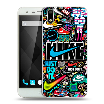 Пластиковый чехол на Ulefone Paris с принтом найк nike черный Пластиковый чехол на Ulefone Paris с принтом найк nike черный