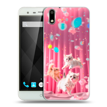 Пластиковый чехол на Ulefone Paris с принтом милые котики Пластиковый чехол на Ulefone Paris с принтом милые котики