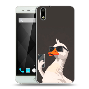 Пластиковый чехол на Ulefone Paris с принтом утка в очках Пластиковый чехол на Ulefone Paris с принтом утка в очках