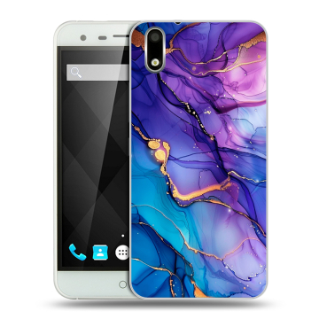 Пластиковый чехол на Ulefone Paris с принтом синий мрамор Пластиковый чехол на Ulefone Paris с принтом синий мрамор