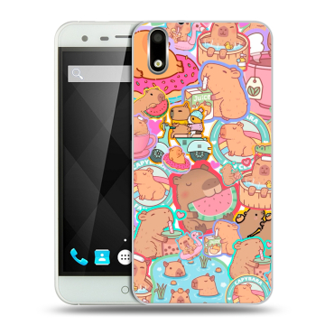 Пластиковый чехол на Ulefone Paris с принтом капибары Пластиковый чехол на Ulefone Paris с принтом капибары