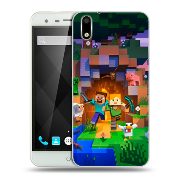 Пластиковый чехол на Ulefone Paris с принтом Майнкрафт Minecraft Пластиковый чехол на Ulefone Paris с принтом Майнкрафт Minecraft