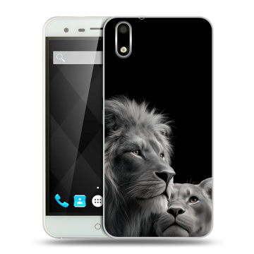 Пластиковый чехол на Ulefone Paris с принтом Лев кошки Пластиковый чехол на Ulefone Paris с принтом Лев кошки