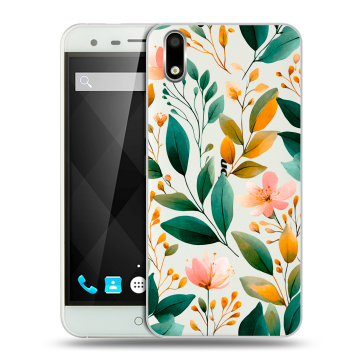Пластиковый чехол на Ulefone Paris с принтом Цветы паттерн Пластиковый чехол на Ulefone Paris с принтом Цветы паттерн