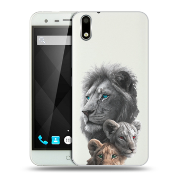 Пластиковый чехол на Ulefone Paris с принтом Львы Пластиковый чехол на Ulefone Paris с принтом Львы
