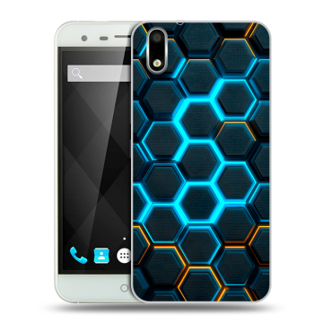 Пластиковый чехол на Ulefone Paris с принтом Неоновые соты Пластиковый чехол на Ulefone Paris с принтом Неоновые соты