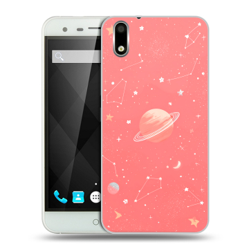 Пластиковый чехол на Ulefone Paris с принтом Розовый космос Пластиковый чехол на Ulefone Paris с принтом Розовый космос