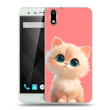 Пластиковый чехол на Ulefone Paris с принтом Розовый котенок Пластиковый чехол на Ulefone Paris с принтом Розовый котенок