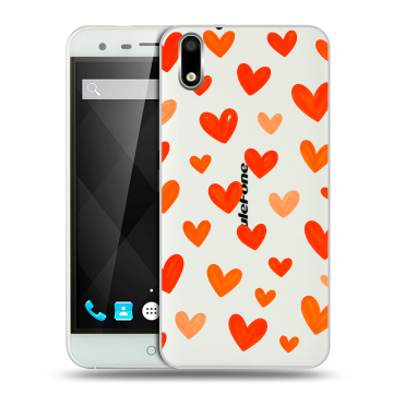 Пластиковый чехол на Ulefone Paris с принтом Сердечки Пластиковый чехол на Ulefone Paris с принтом Сердечки