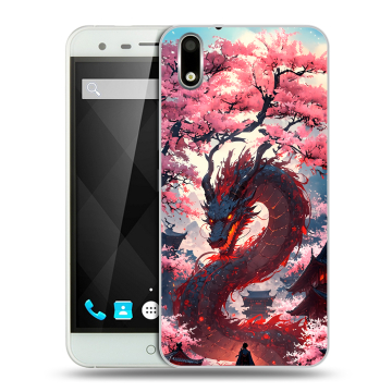 Пластиковый чехол на Ulefone Paris с принтом Дракон Японский Пластиковый чехол на Ulefone Paris с принтом Дракон Японский