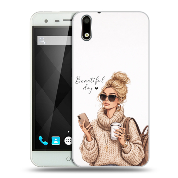 Пластиковый чехол на Ulefone Paris с принтом женский Пластиковый чехол на Ulefone Paris с принтом женский