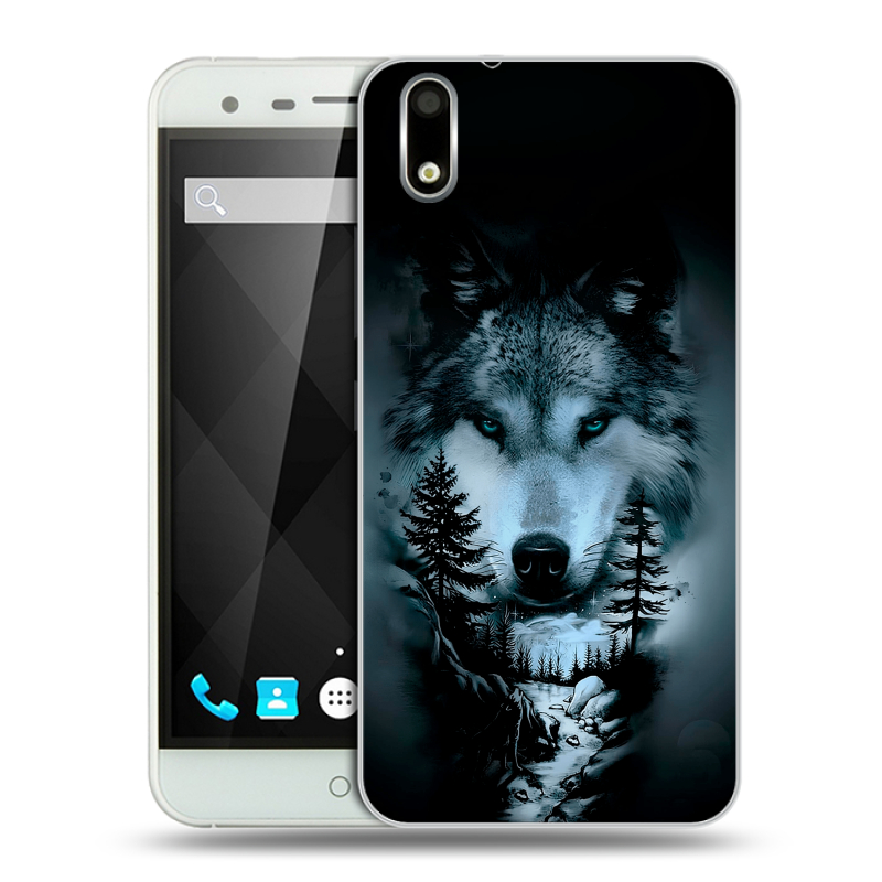 Пластиковый чехол на Ulefone Paris с принтом Лесной волк Пластиковый чехол на Ulefone Paris с принтом Лесной волк