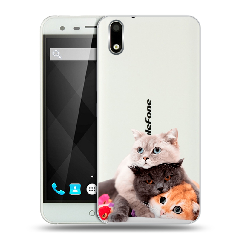 Пластиковый чехол на Ulefone Paris с принтом Кошки Пластиковый чехол на Ulefone Paris с принтом Кошки