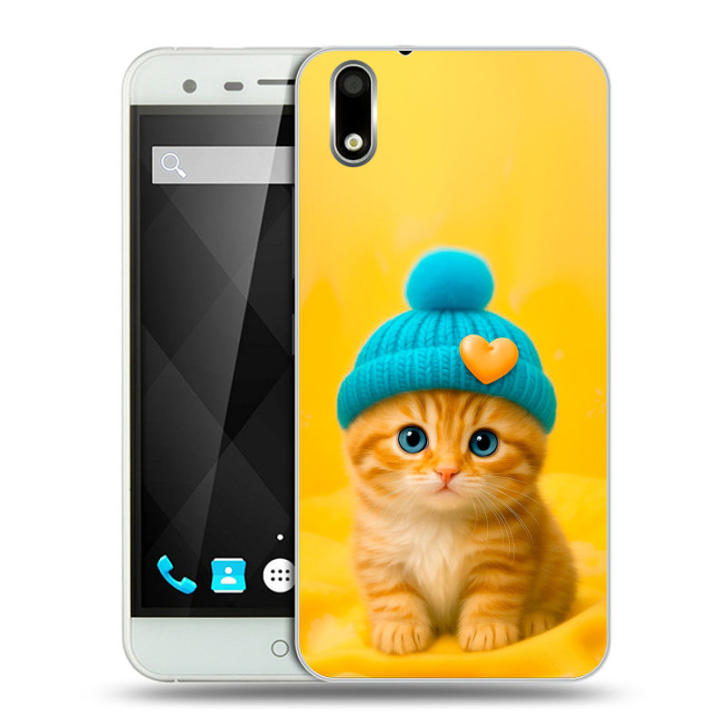 Пластиковый чехол на Ulefone Paris с принтом Котенок в шапке Пластиковый чехол на Ulefone Paris с принтом Котенок в шапке