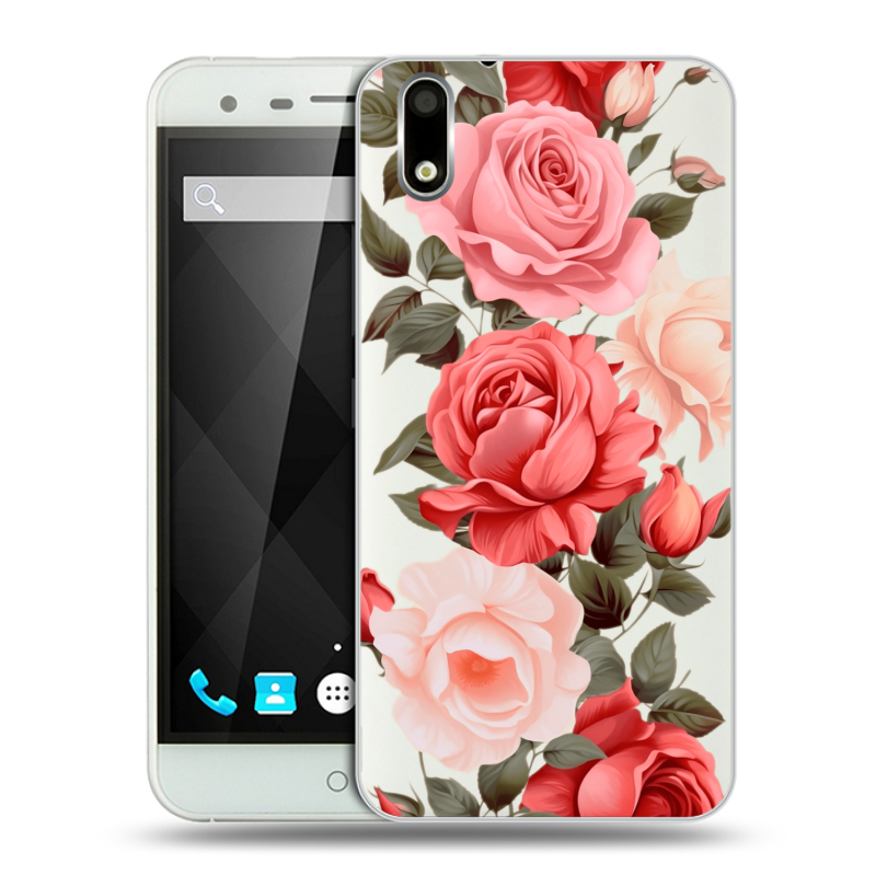 Пластиковый чехол на Ulefone Paris с принтом Розы Пластиковый чехол на Ulefone Paris с принтом Розы