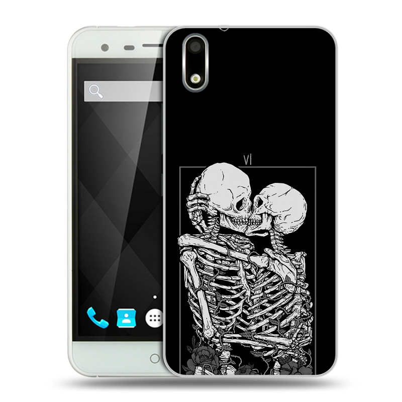 Пластиковый чехол на Ulefone Paris с принтом Поцелуй скелетов Пластиковый чехол на Ulefone Paris с принтом Поцелуй скелетов
