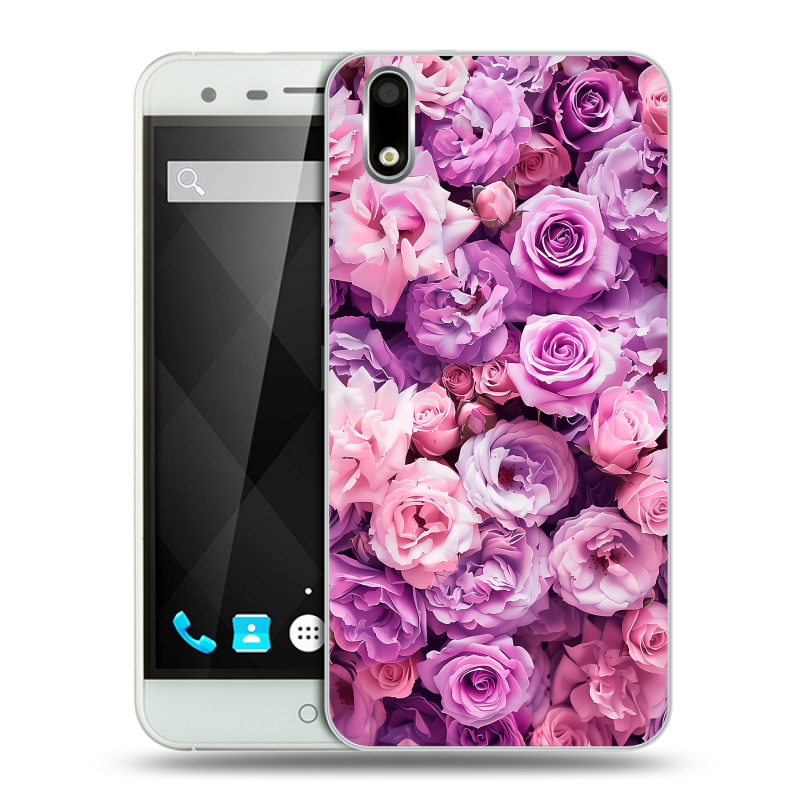 Пластиковый чехол на Ulefone Paris с принтом лавандовые розы Пластиковый чехол на Ulefone Paris с принтом лавандовые розы