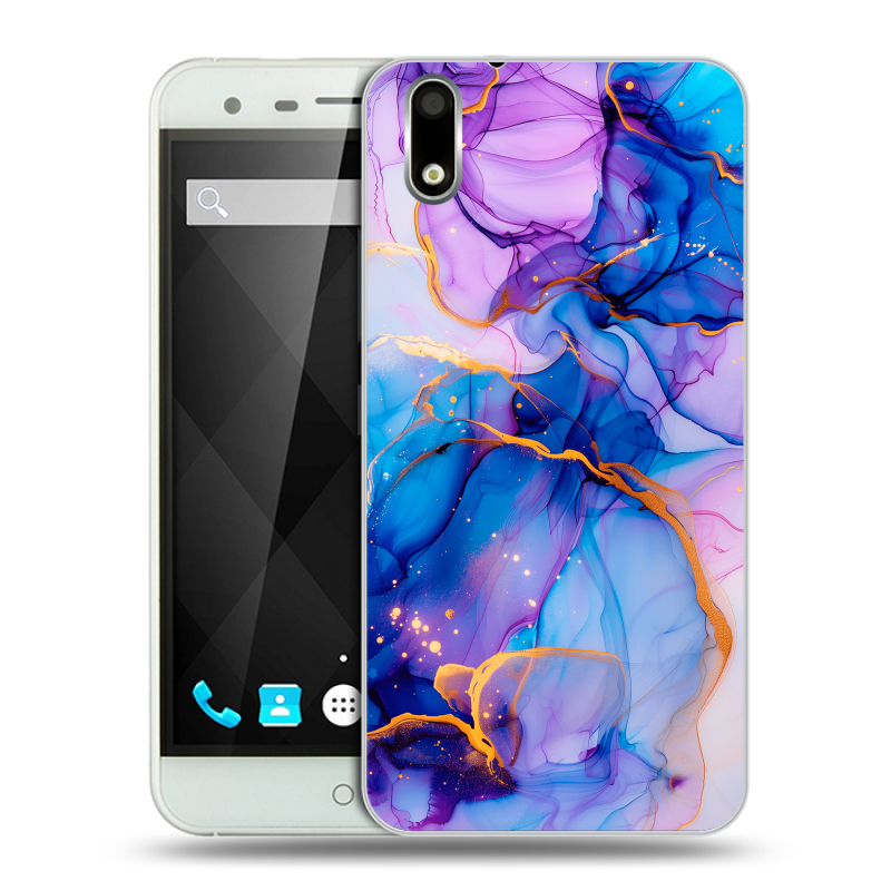 Пластиковый чехол на Ulefone Paris с принтом синий мрамор Пластиковый чехол на Ulefone Paris с принтом синий мрамор