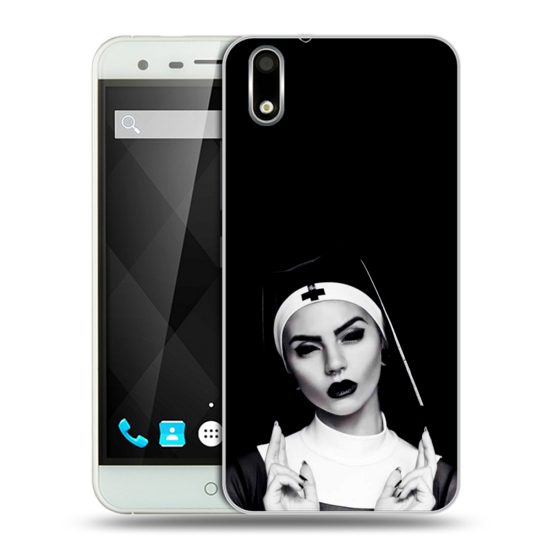Пластиковый чехол на Ulefone Paris с принтом монашка Пластиковый чехол на Ulefone Paris с принтом монашка